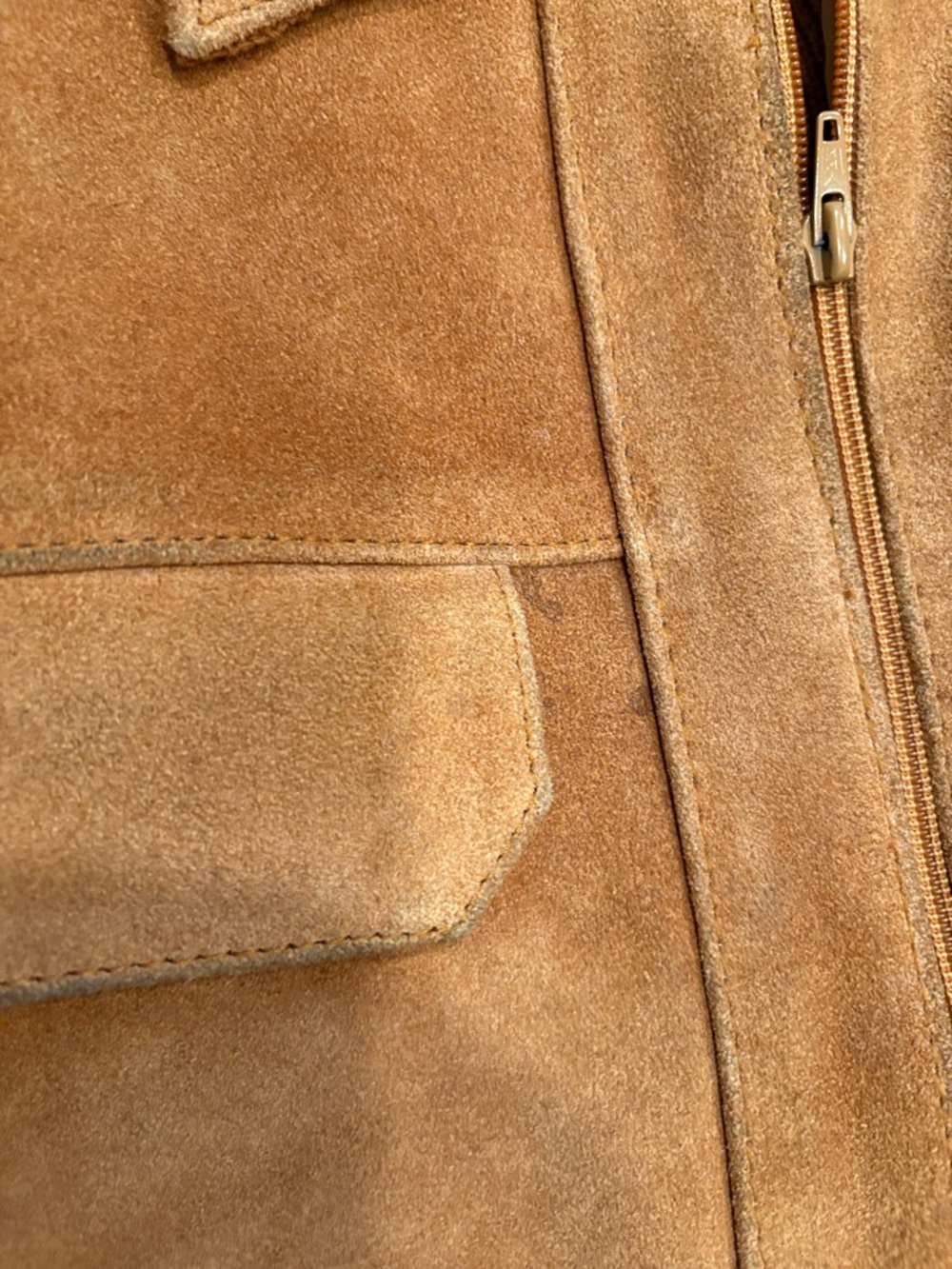 1970s suede sweater jacket western style - Picture 8 of 9